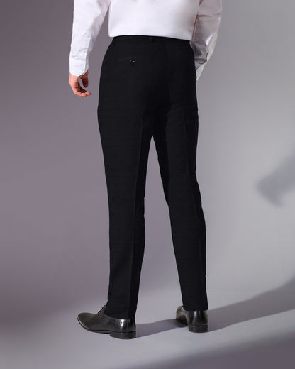 Close Tailored Fit Black Suit- Velvet Black