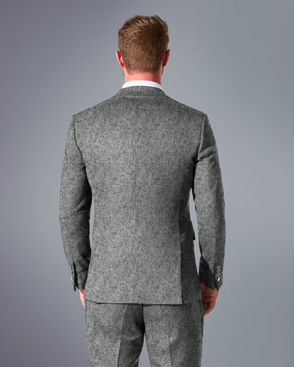Close Tailored Fit Light Grey Wool Blend Suit- Soft Grey