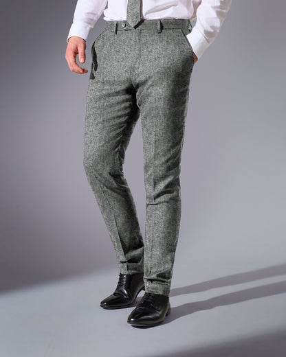 Close Tailored Fit Light Grey Wool Blend Suit- Soft Grey